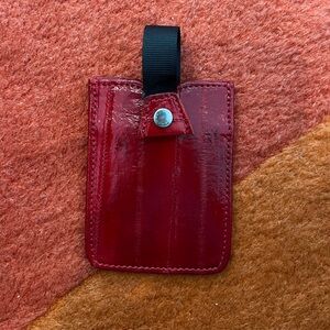 Elegant red eel skin wallet RFID